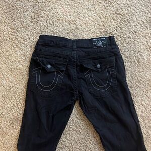 True religion denim jeans / Black w white stitching